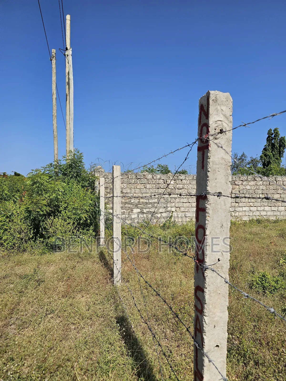 Quarter Acre Piece of Land With Perimeter Wall Fence on Sale Shanzu