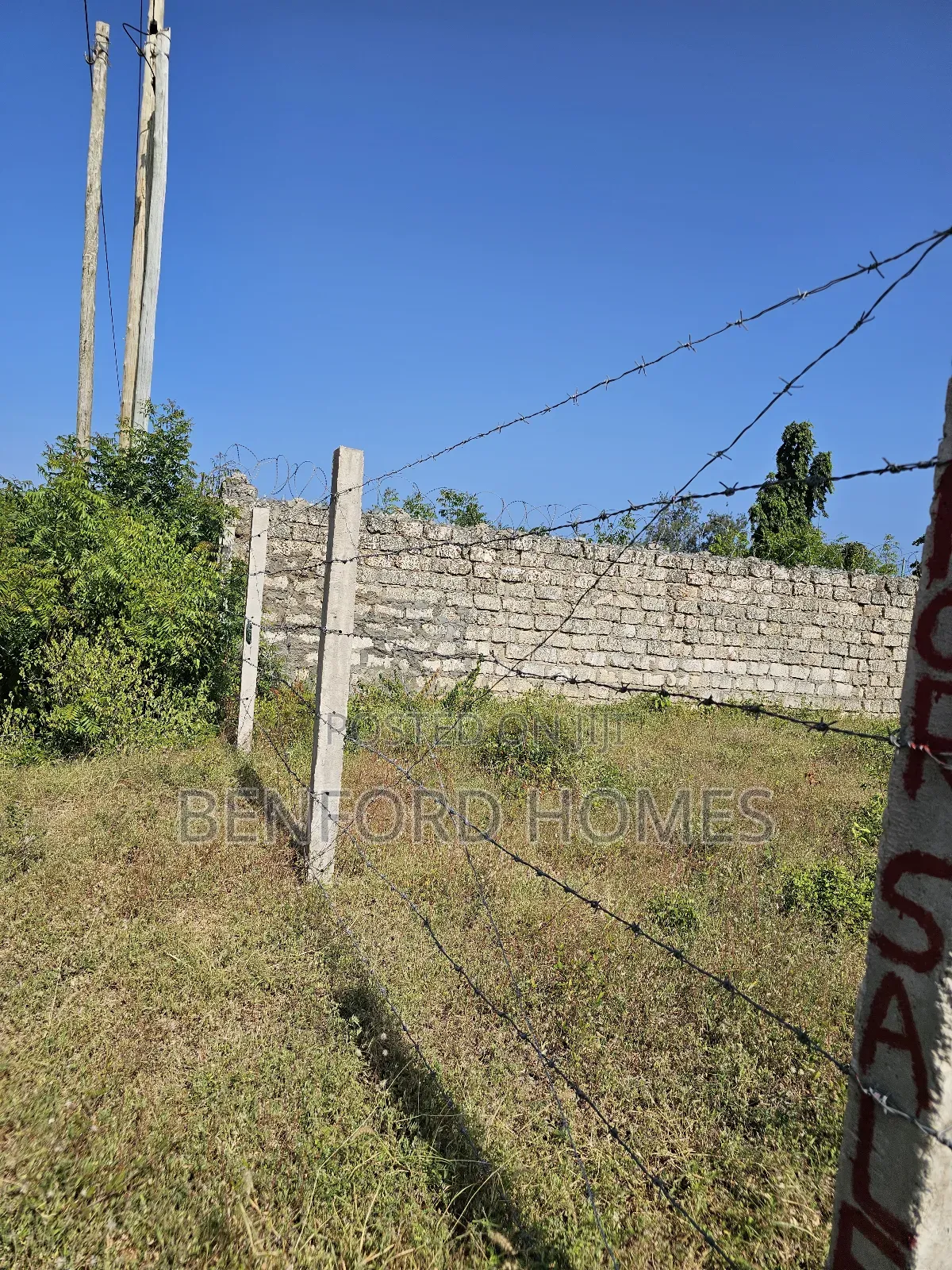 Quarter Acre Piece of Land With Perimeter Wall Fence on Sale Shanzu