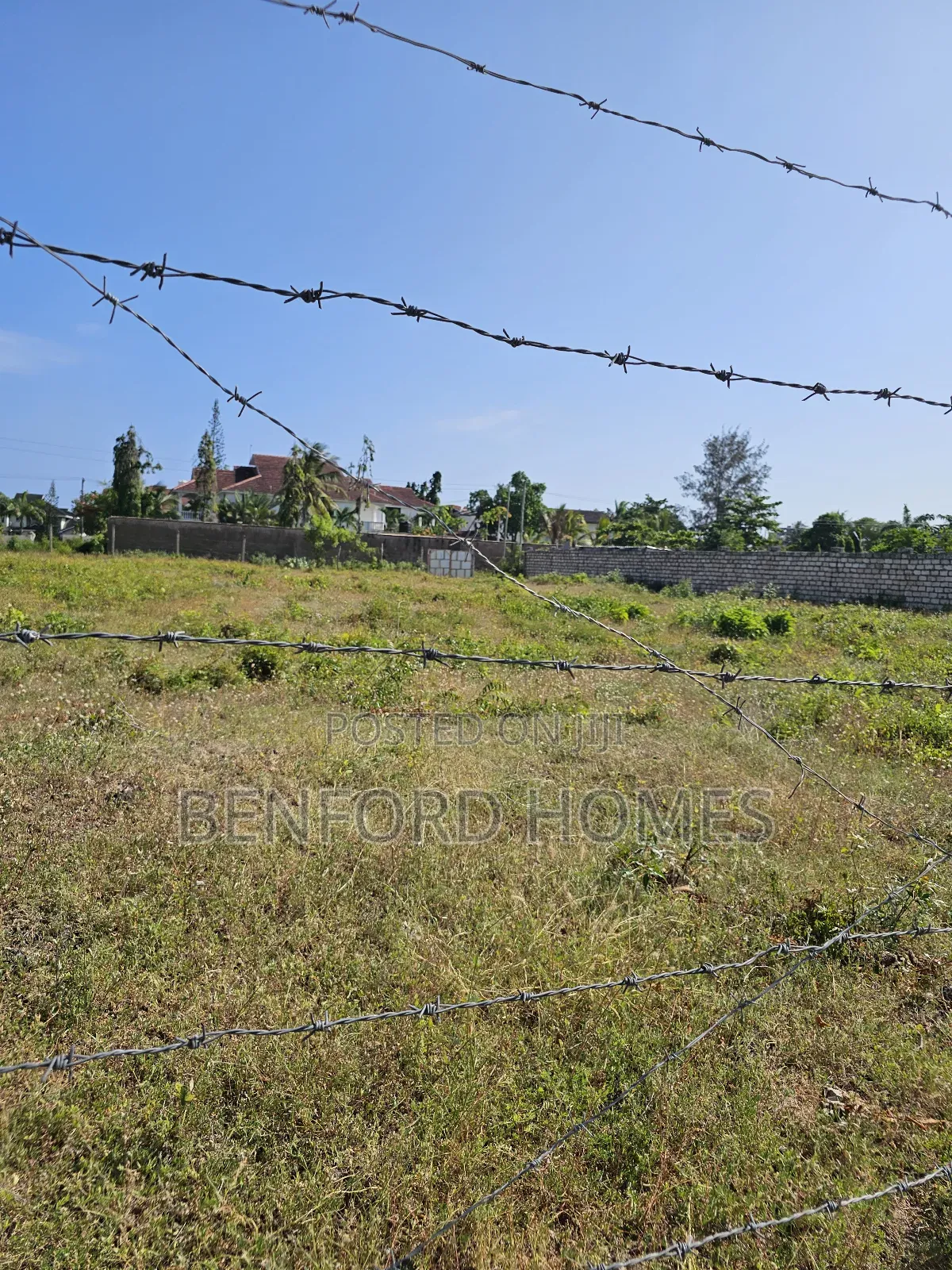 Quarter Acre Piece of Land With Perimeter Wall Fence on Sale Shanzu
