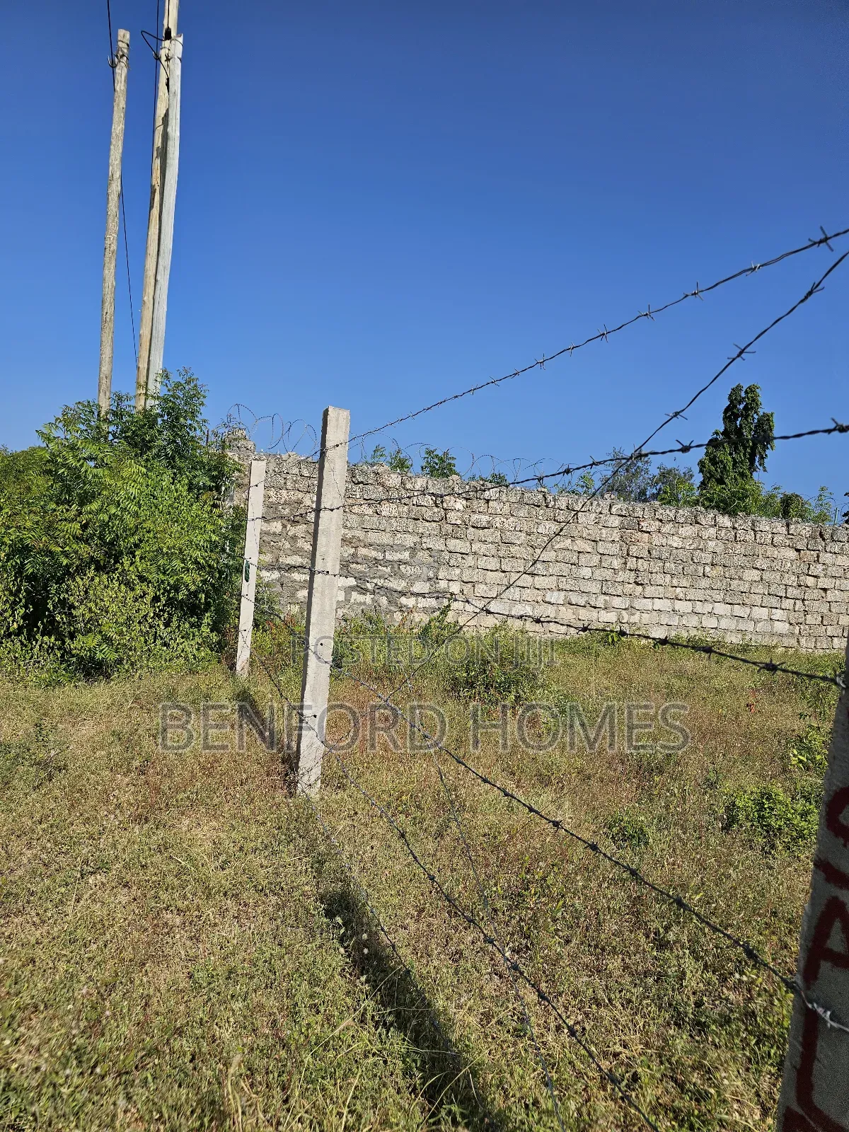 Quarter Acre Piece of Land With Perimeter Wall Fence on Sale Shanzu