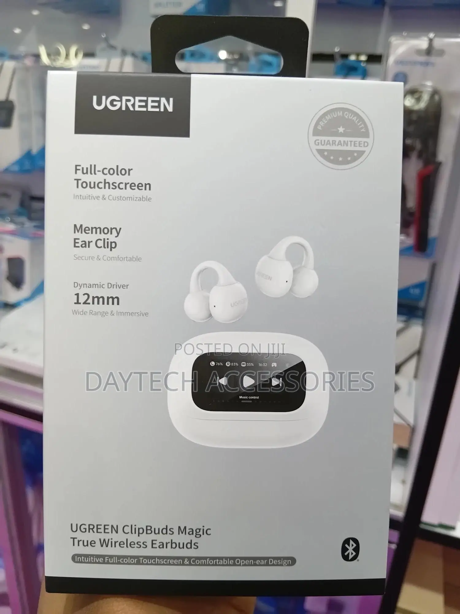 Ugreen Clipbuds Magic Open-Ear Earbuds With Smart Touchscreen
