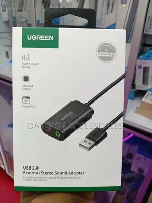 This Is a Ugreen Usb 2.0 External Stereo Sound Adapter (Model Us205).