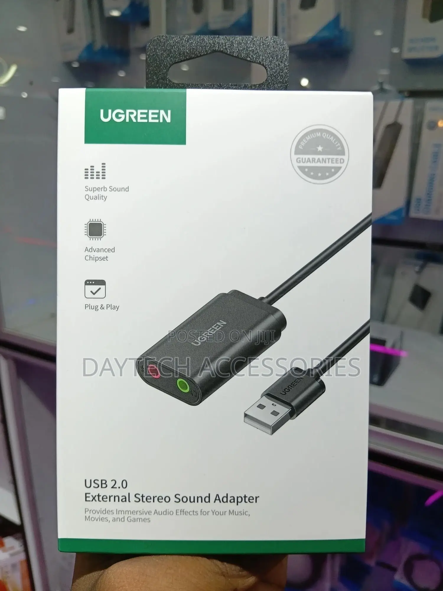 Ugreen Us205 Usb 2.0 External Sound Adapter (Black)