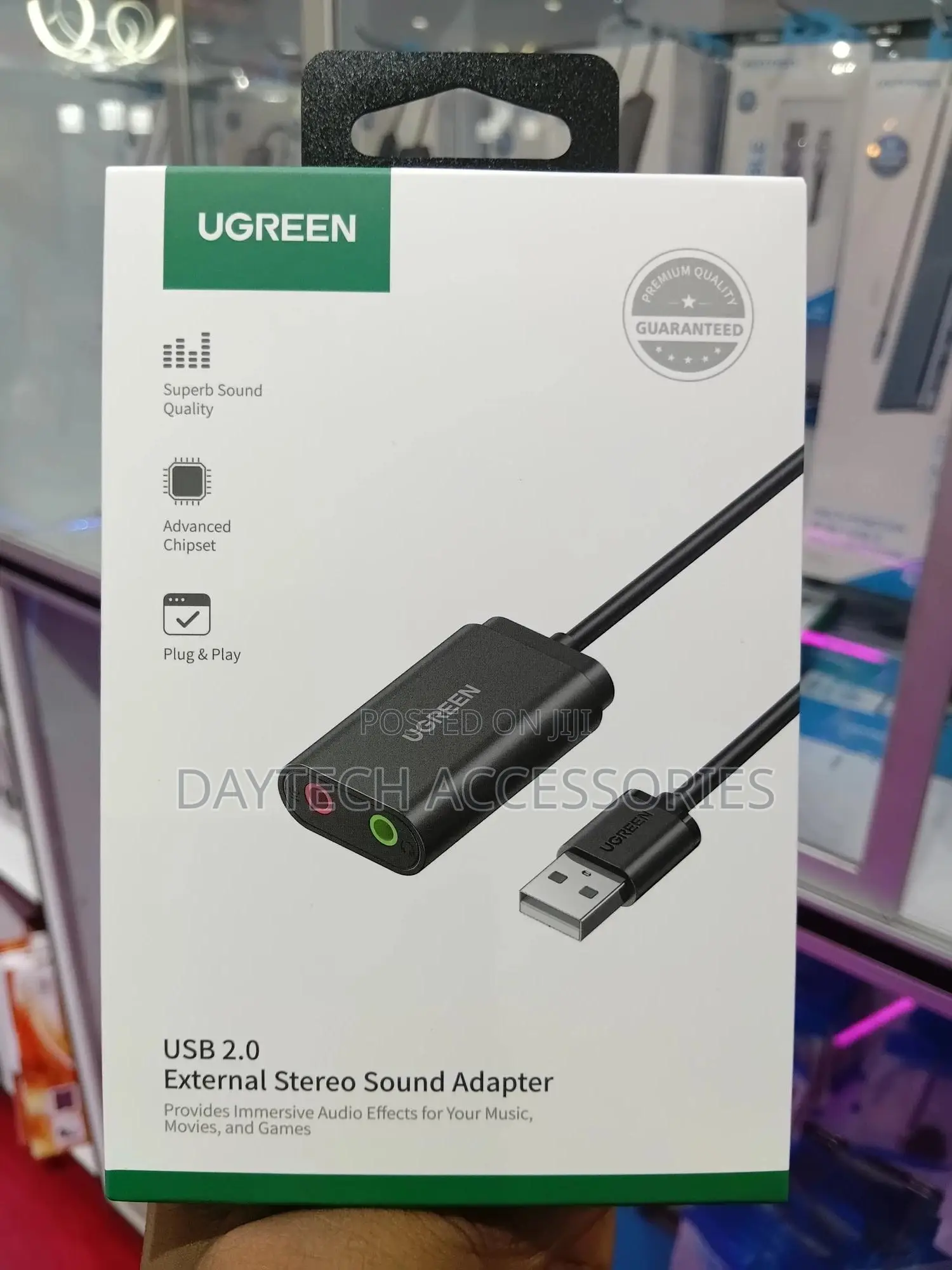 Ugreen Us205 Usb 2.0 External Sound Adapter (Black)