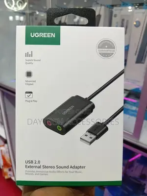 Ugreen Us205 Usb 2.0 External Sound Adapter (Black)