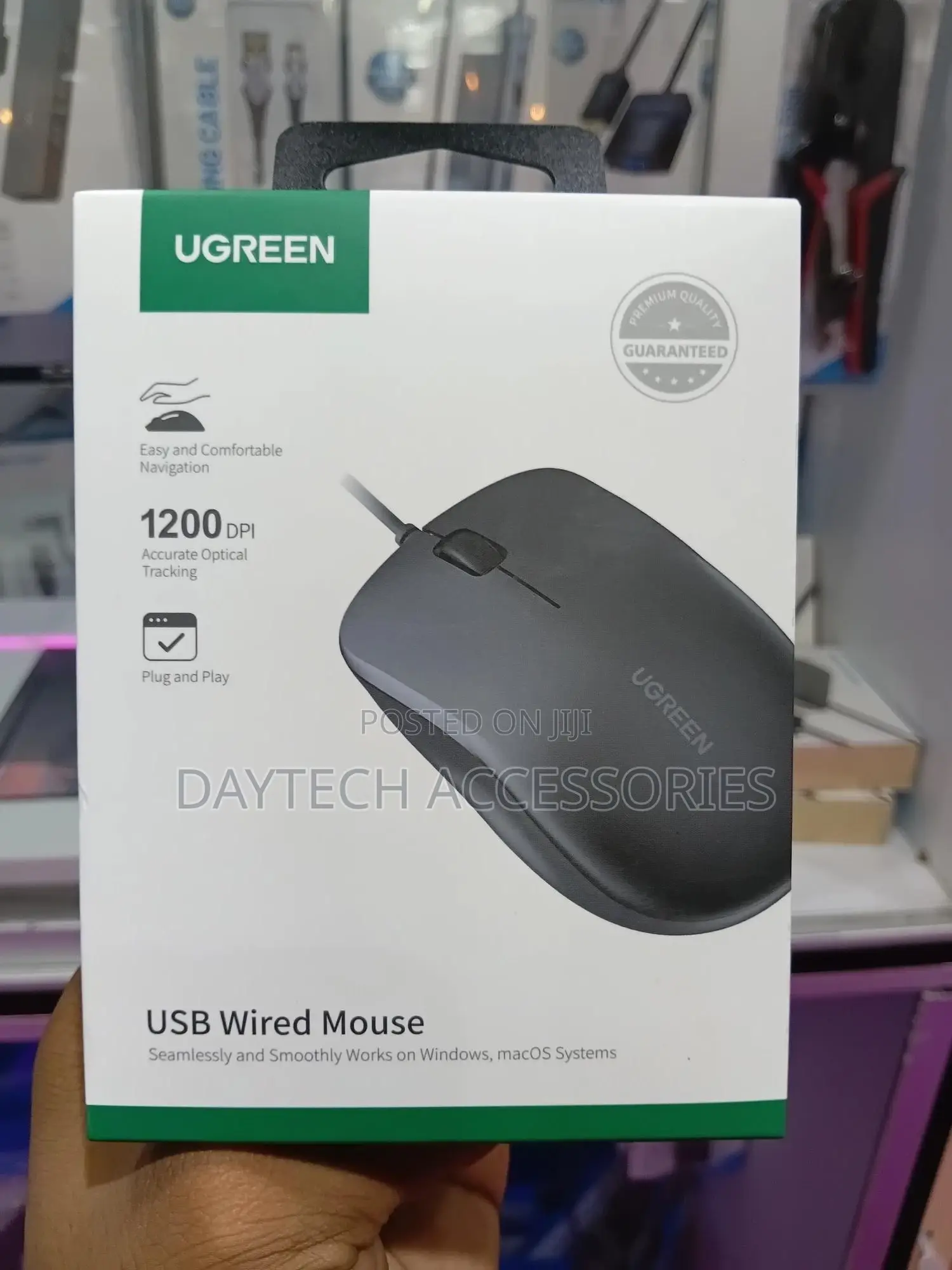 Ugreen Mu007 Usb Wired Ergonomic Mouse (Model Ug-90789).