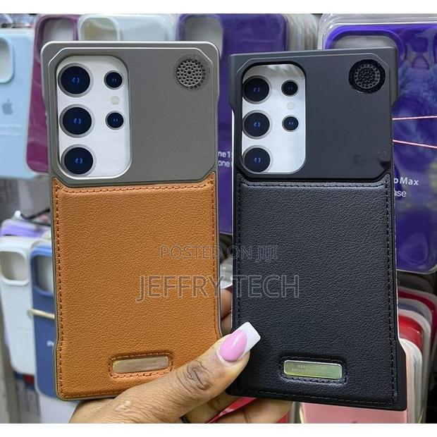 Leather Case With Magsafe Metallic Frame Leather for Galaxy S25 Ultra