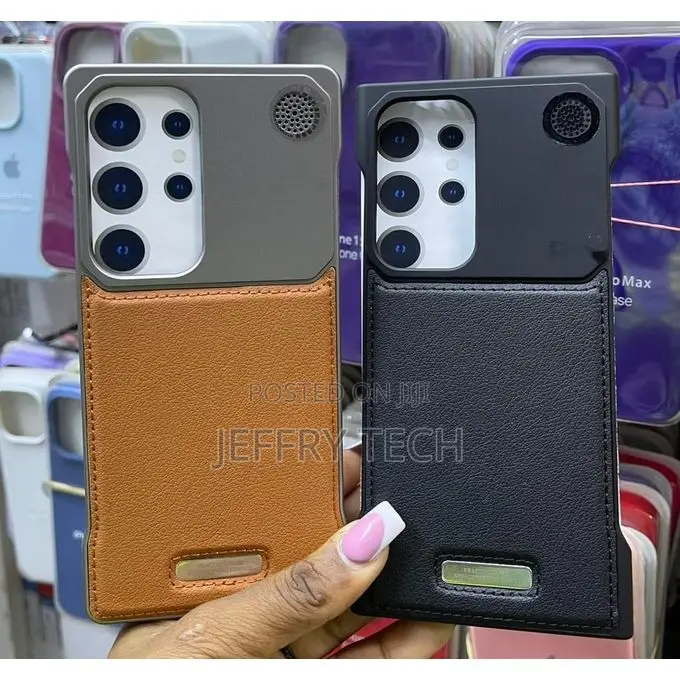 Leather Case With Magsafe Metallic Frame Leather for Galaxy S25 Ultra
