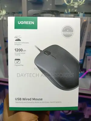 Ugreen 90789 Usb Wired Computer Mouse With Ergonomic Design