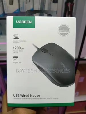 Ugreen 90789 Usb Wired Computer Mouse With Ergonomic Design