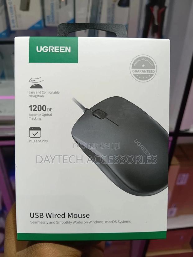 Ugreen 90789 Usb Wired Computer Mouse With Ergonomic Design - thumbnail 2
