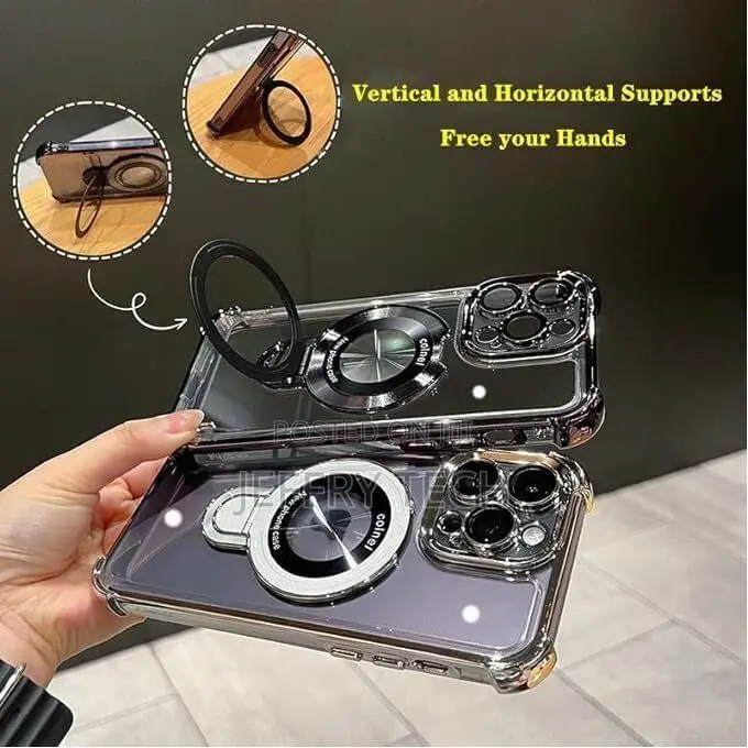 Samsung Galaxy S24 Ultra Magnetic Kickstand Case – Shockproof Transpa