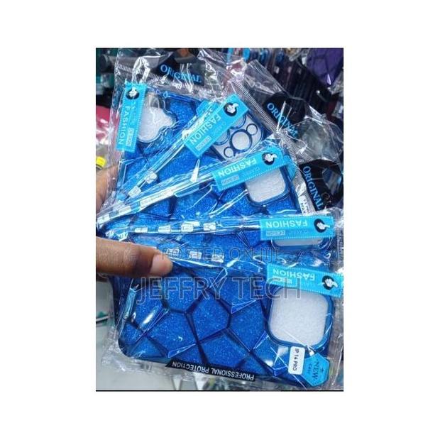 Glitter Axe Series Case for iPhone 15 Pro Max – Blue Edition - main view