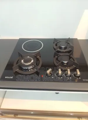 Bolesi Hob 3 Gas Burners +1 Infrared Electric With Gas Sensor