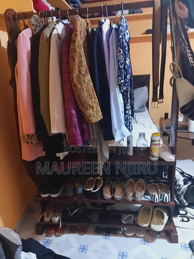 Tripple Layer Wooden Clothe Rack - main view