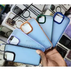 Purple Transparent Case for iPhone 15 Plus – Anti-Scratch Back Cove