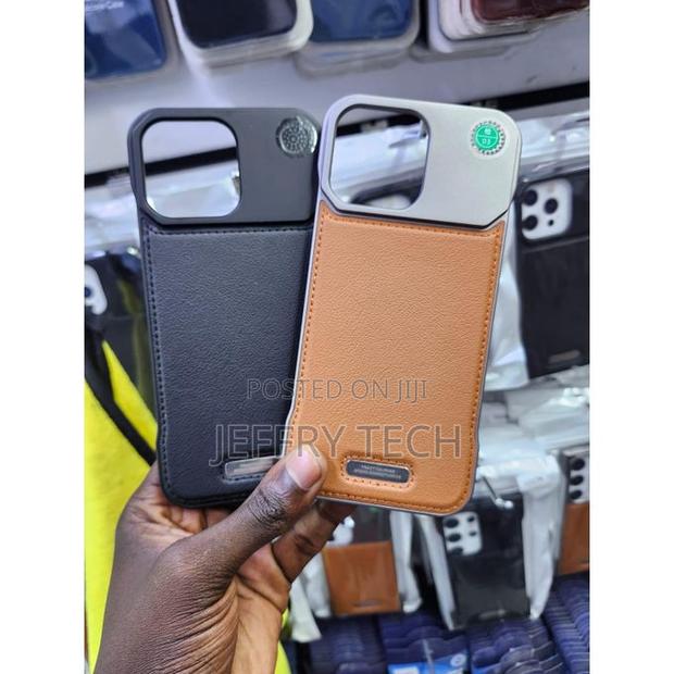 Frameless Leather Case With Magsafe, Leather for iPhone 12 Pro Max - thumbnail 3