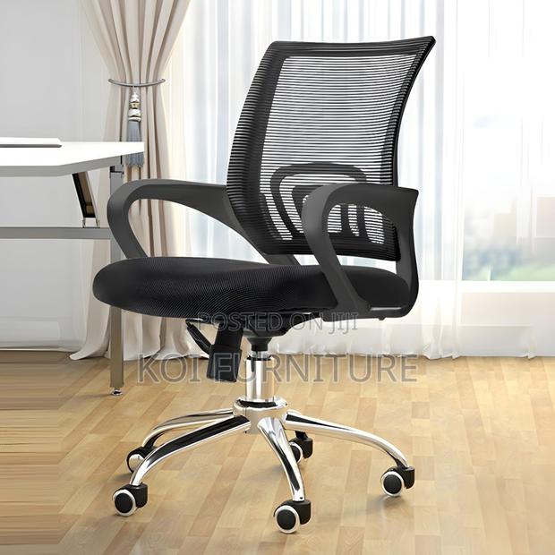 Office Chair; Basic Clerical Mesh Mid Back Chairs - thumbnail 4