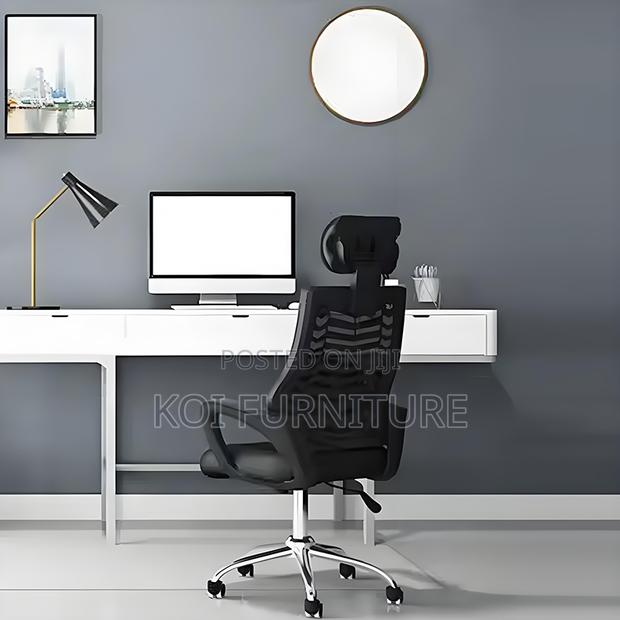 Office Chair : Strong Ergonomic Desk Chair With Headrest - thumbnail 4