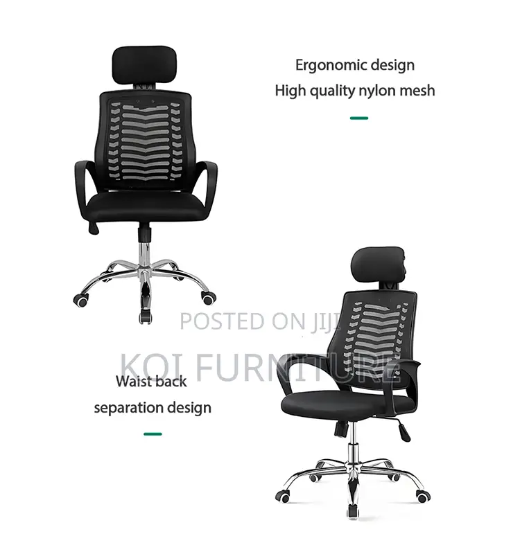 Office Chair : Strong Ergonomic Desk Chair With Headrest
