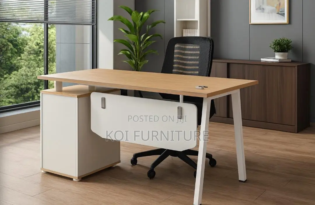 Office Desk : 1.4m Modern Minimalist Executive Office Desk