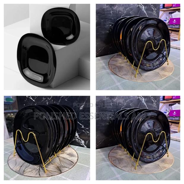 Black Square Dinner Plate - main view