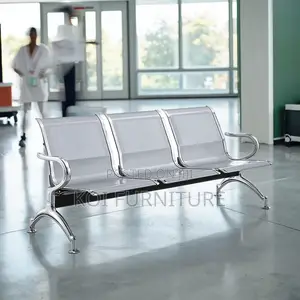 Office Chair : 3-Seater Metal Waiting Bench