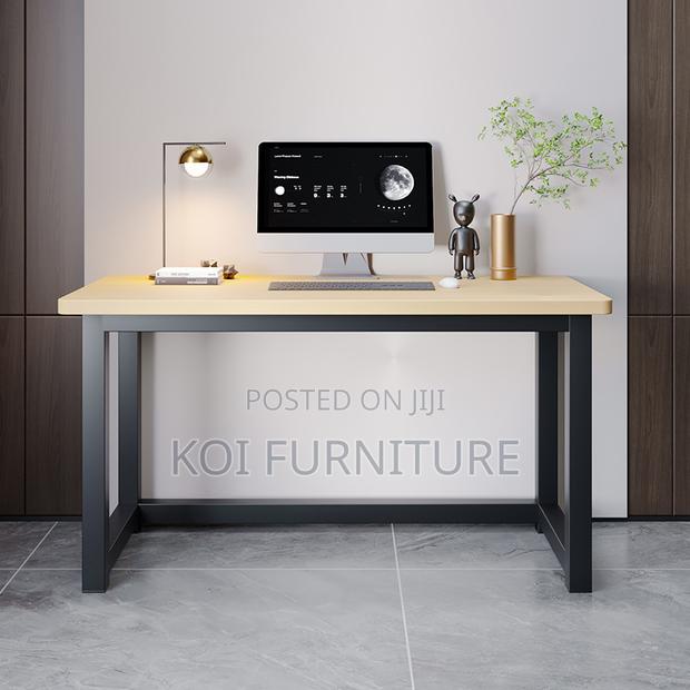 Office Desk : 1.2 Modern Minimalist Computer Desk-Light Wood Grain Top