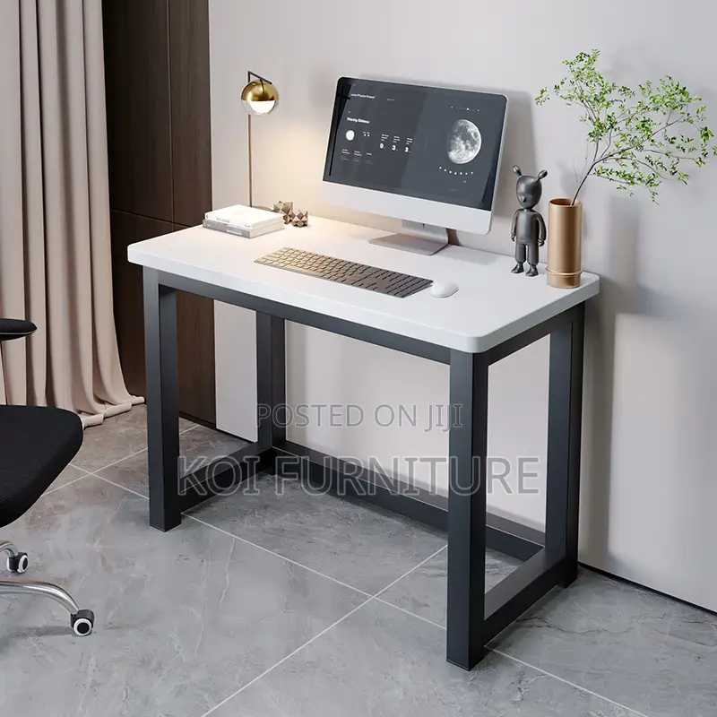 Office Desk : 1.2 Modern Minimalist Computer Desk-Light Wood Grain Top