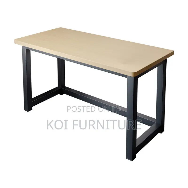 Office Desk : 1.2 Modern Minimalist Computer Desk-Light Wood Grain Top