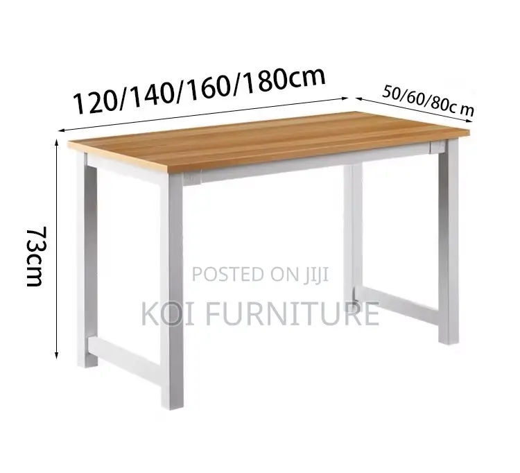 Office Desk : 1.2 Modern Minimalist Computer Desk-Light Wood Grain Top