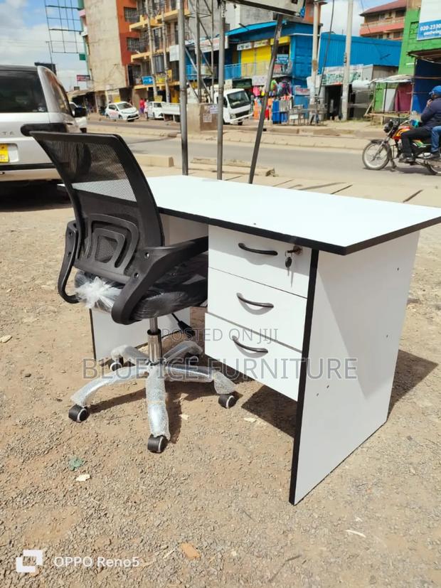 Office Computer Desk With Swivel Mesh Chair