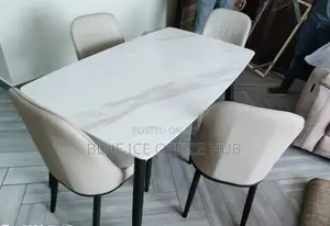 Marble Dining Table With Fabric Chair