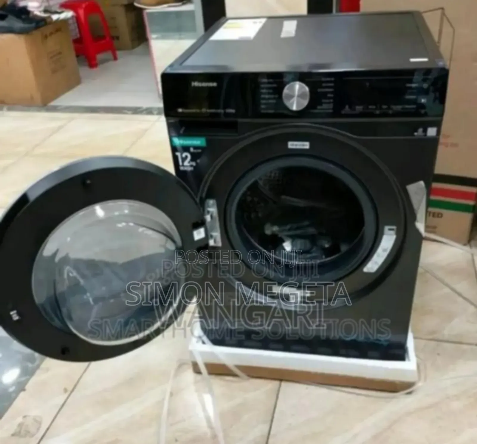Colour Black New Skyworth 12kgs Wash and Dry Washing Machine