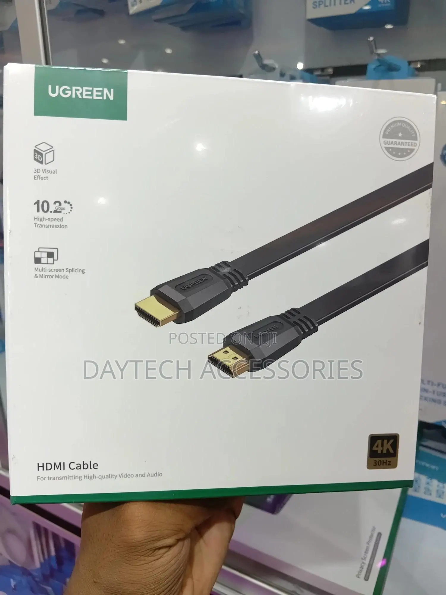 Ugreen Hdmi Male to Male Flat Cable 5m (Black) (Ed015/50821)