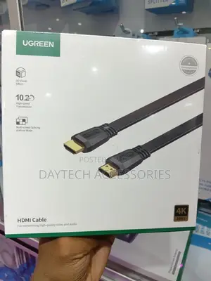 Ugreen Hdmi Male to Male Flat Cable 5m (Black) (Ed015/50821)