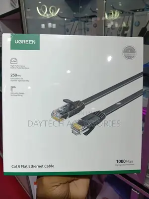 Ugreen Nw102-20166 Cat6 Utp Flat Ethernet Cable 20m – Black