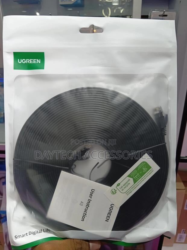 Ugreen Nw102 50178 Flat Lan Ethernet Cable Cat. 6 10m - Black