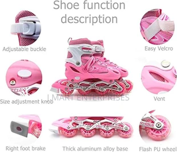 Inline Skates Adjustable Size Roller Skates With Protective Gear - thumbnail 2