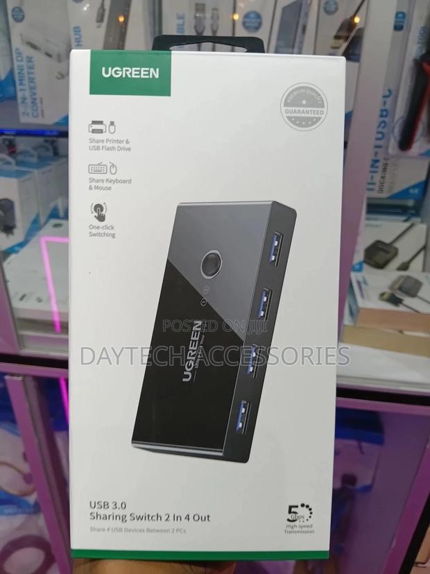 Ugreen Usb 3.0 4-Port Switch Box With 1.5m Usb Cables
