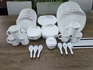 39 Pieces Square Opal Glass Dinner Set