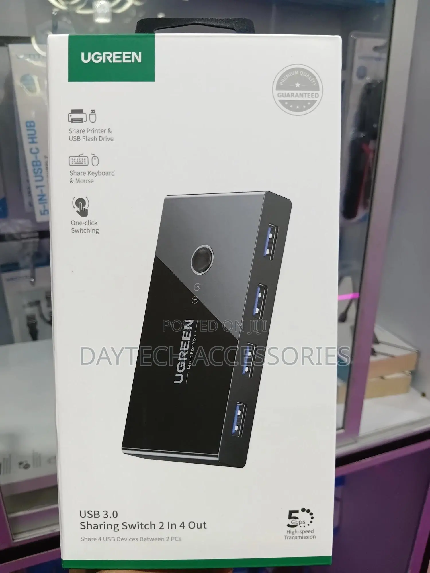 Ugreen Usb 3.0 2 in 4 Out Switch Box Selector.