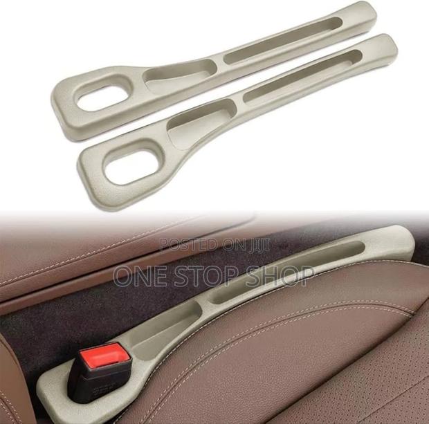 2x Grey Flexible Universal Car Seat Gap Filler Organizer