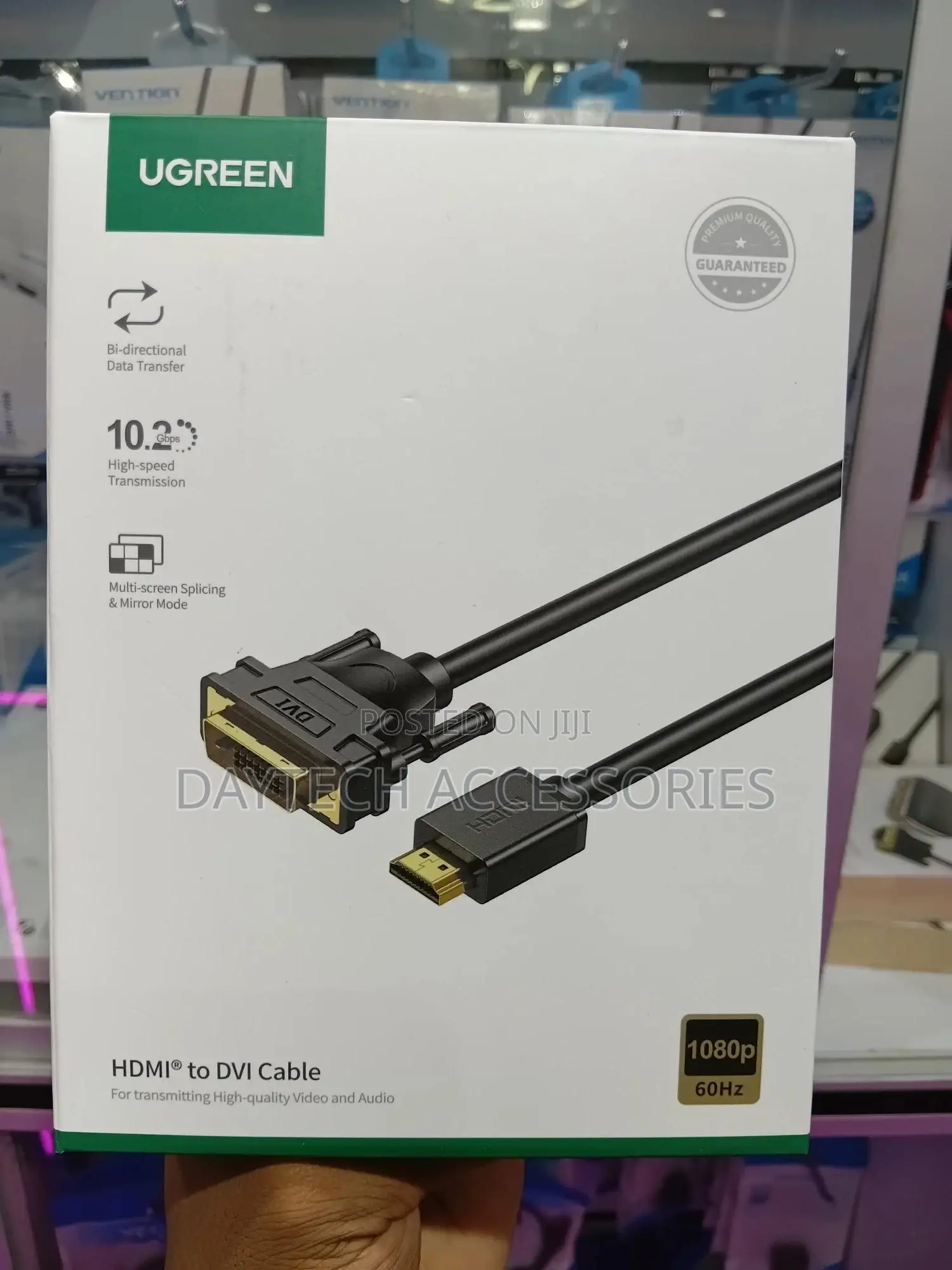 This Item Is a Ugreen Hdmi to Dvi-D (24+1) Male Cable (Model Hd106)
