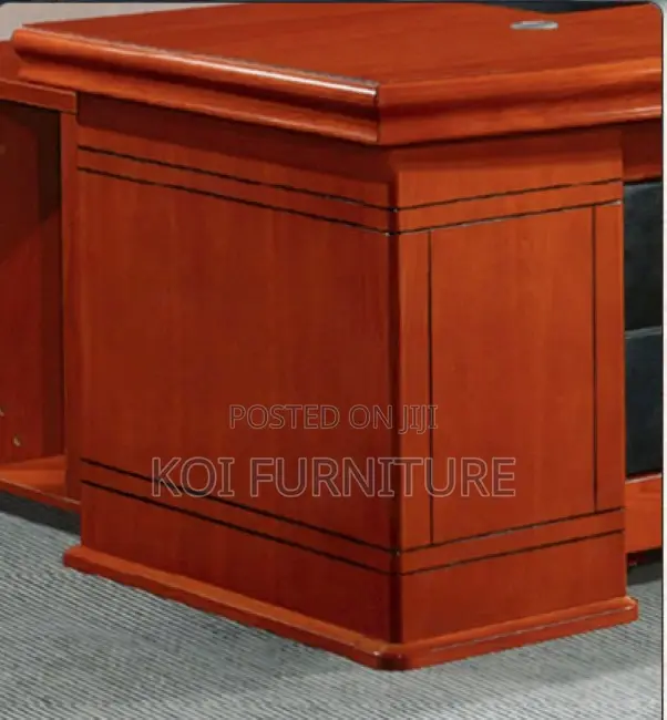 Office Desk : 1.6m Mahogany-Colored Boss Executive Office Set,