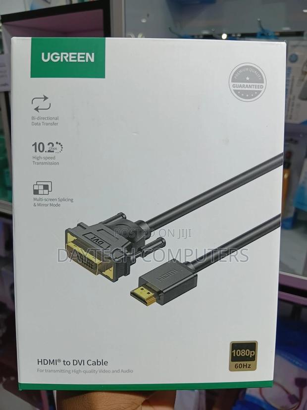 Ugreen 30116 Hdmi Male to Dvi(24+1) Round Cable 1m