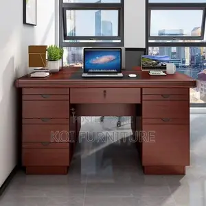 Office Desk : 1.2m Mahogany Modern Classic Office Desk