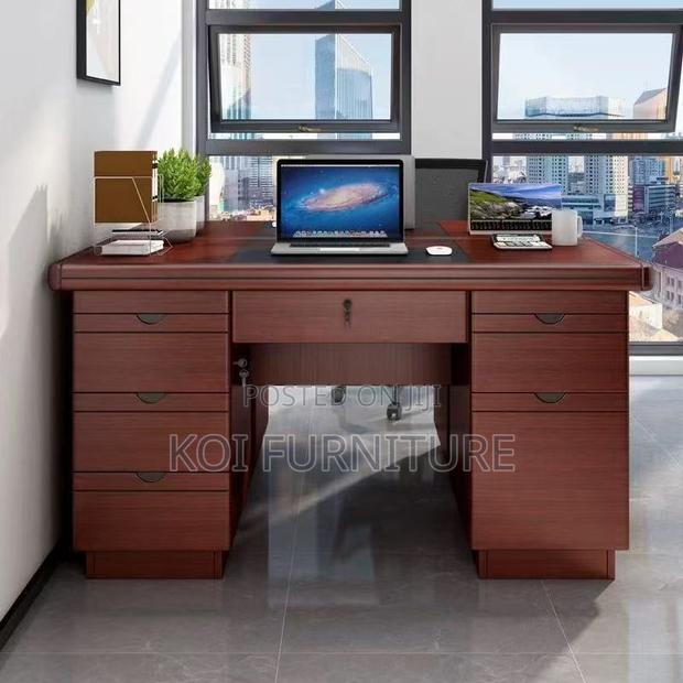 Office Desk : 1.2m Mahogany Modern Classic Office Desk - thumbnail 4