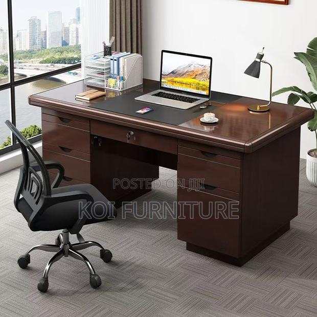 Office Desk : 1.2m Mahogany Modern Classic Office Desk - thumbnail 8