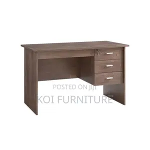 Office Desk : 0.9m Modern Office Desk Featuring a Dark Walnut Finish
